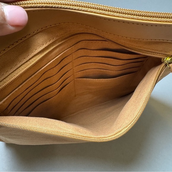 JOY & IMAN Leather Tote With Removable Center Compartments And Tassels